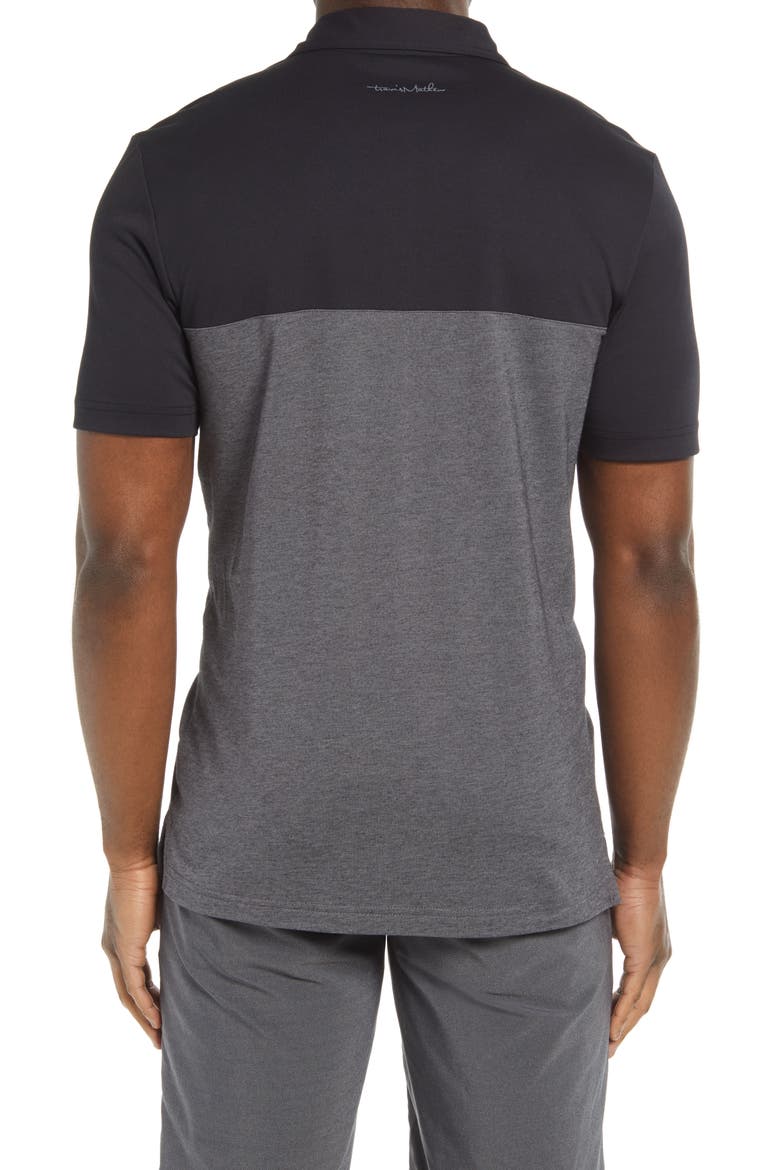 Best of Both Stripe Piqué Polo, Alternate, color, BLACK