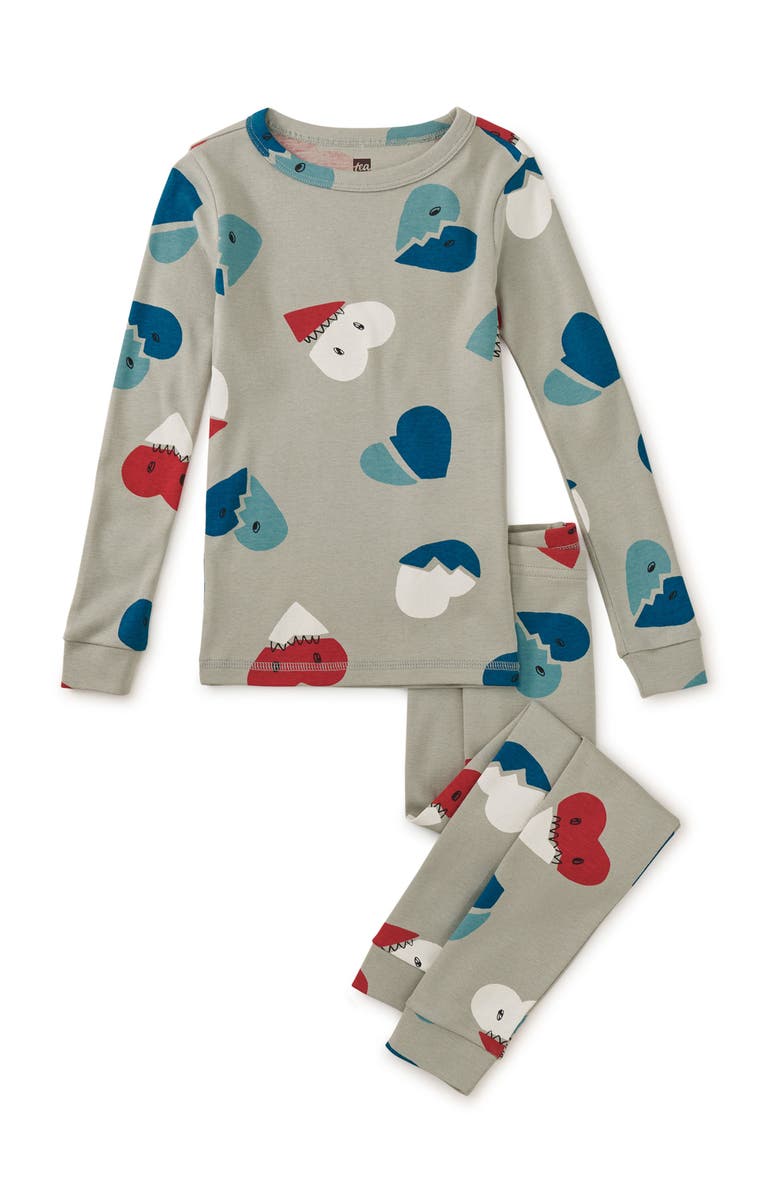 Tea Collection Goodnight Pajama Set, Main, color, Heartbreaker