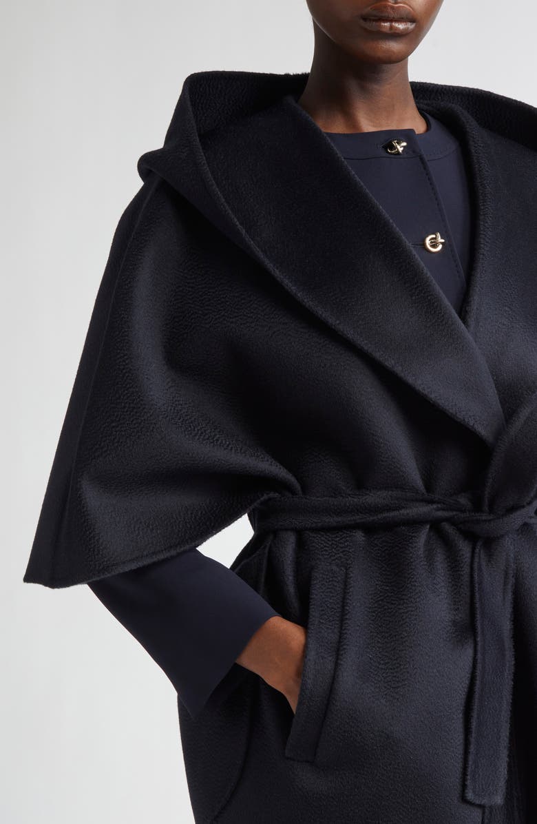 Max Mara Duccio Belted Cashmere Double Face Wrap Cape, Alternate, color, 