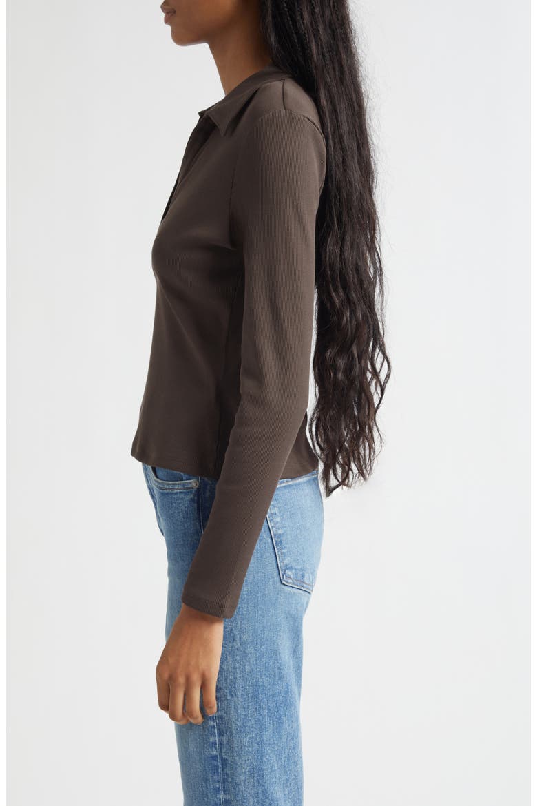 Kearney Rib Stretch Pima Cotton Polo, Alternate, color, DARK UMBER