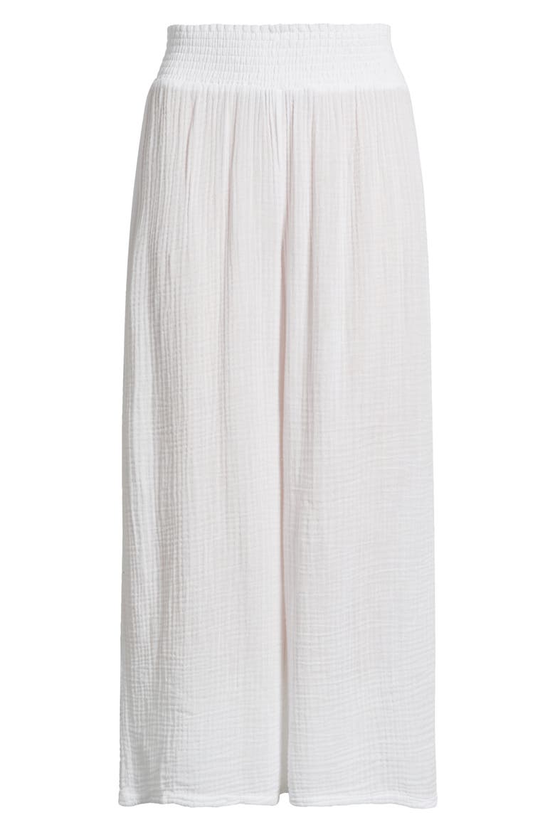 Medina Smocked Waist Wide Leg Pants, Alternate, color, WHITE