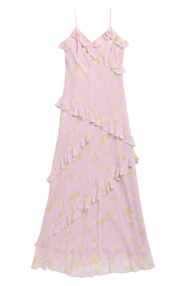 LoveShackFancy Kids' Mini Rialto Floral Ruffle Trim Dress, Main, color, Wisteria Sun