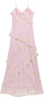 LoveShackFancy Kids' Mini Rialto Floral Ruffle Trim Dress