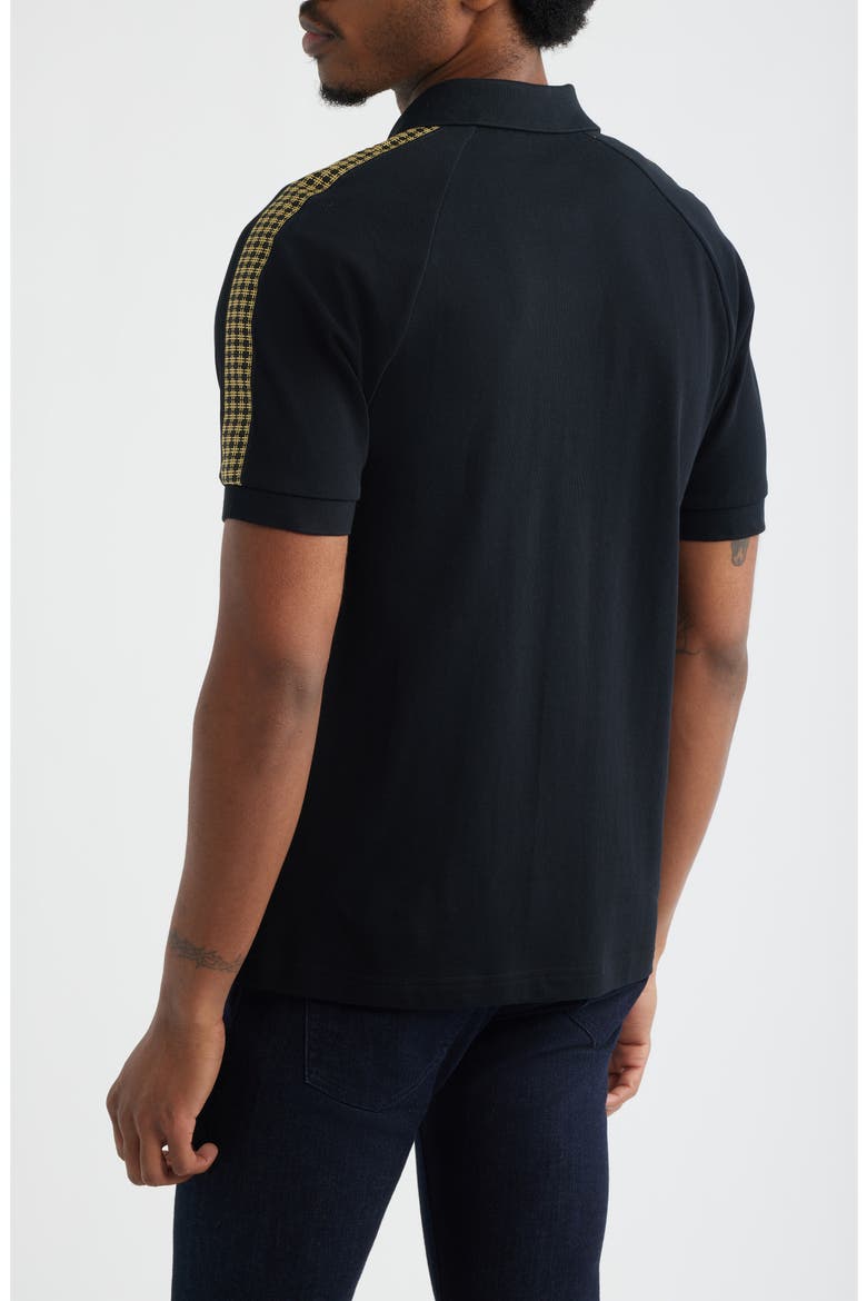 Cross Tape Polo, Alternate, color, BLACK