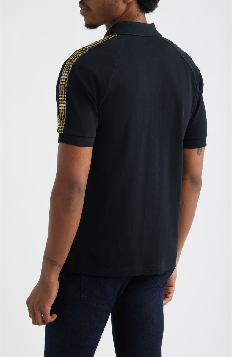 Fred Perry Cross Tape Polo, Alternate, color, Black