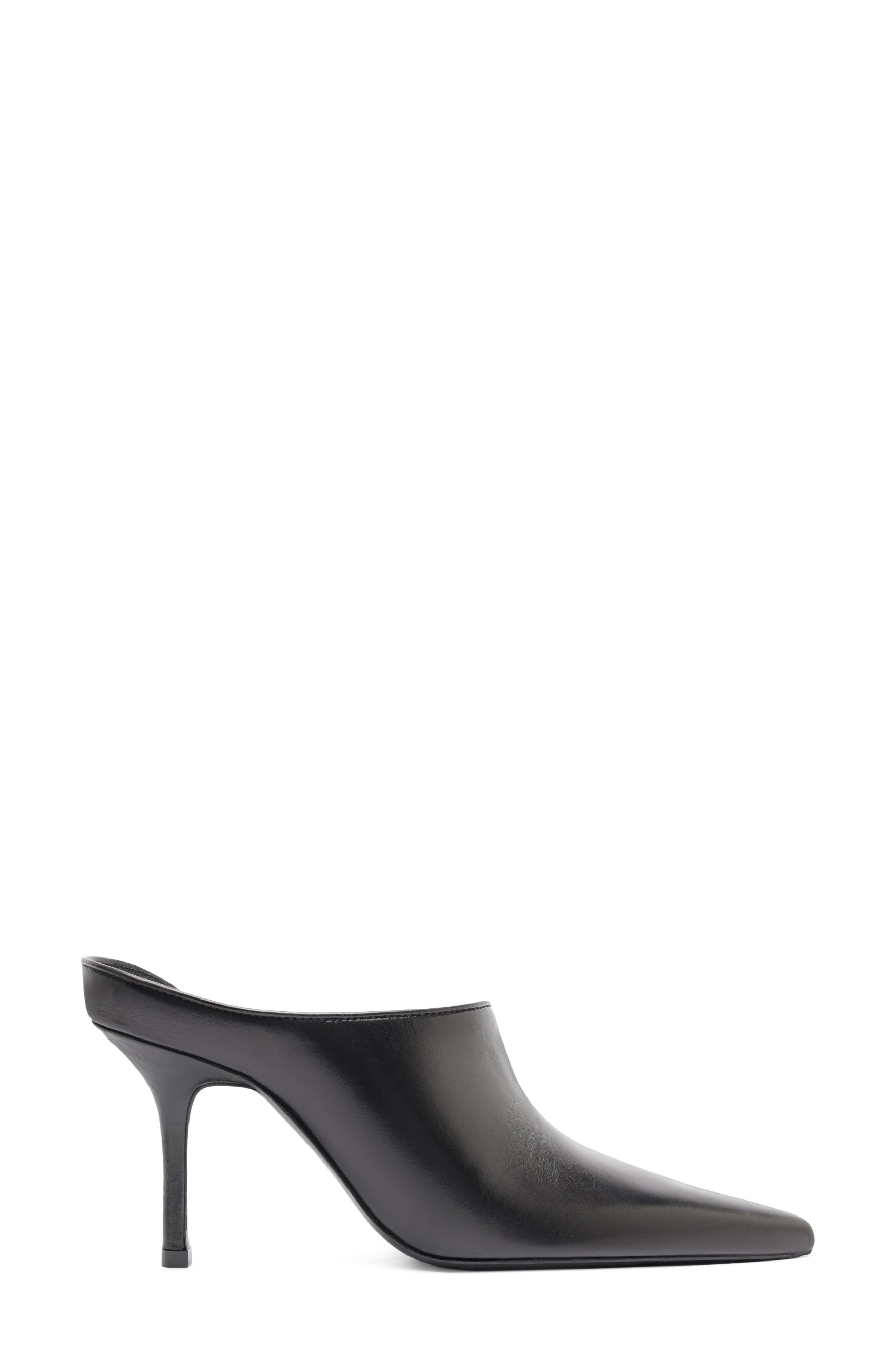Abby Ankle Strap Pointed Toe Sandal, Alternate, color, BLACK