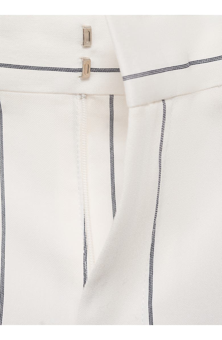 MANGO Stripe Suit Pants, Alternate, color, White