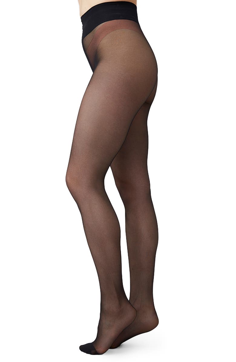 Swedish Stockings Malva Tear Resistant Tights, Main, color, Black