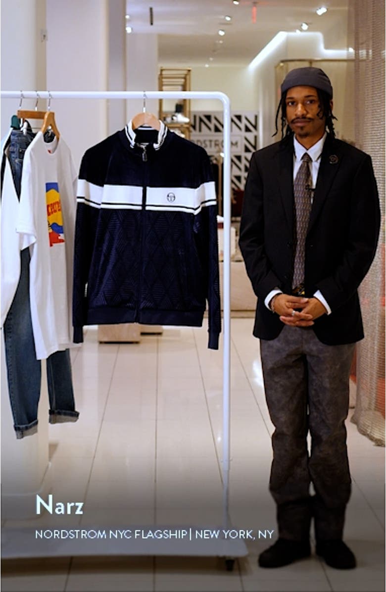 Damarindo Debossed Velour Track Jacket, sales video thumbnail