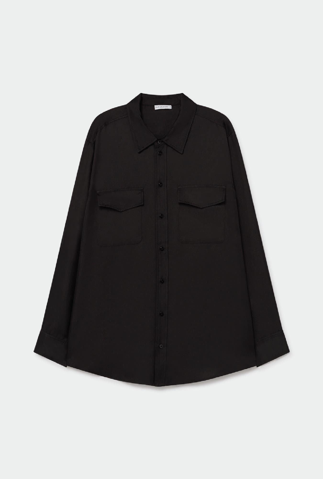TWILL BOYFRIEND SHIRT BLACK - image 2