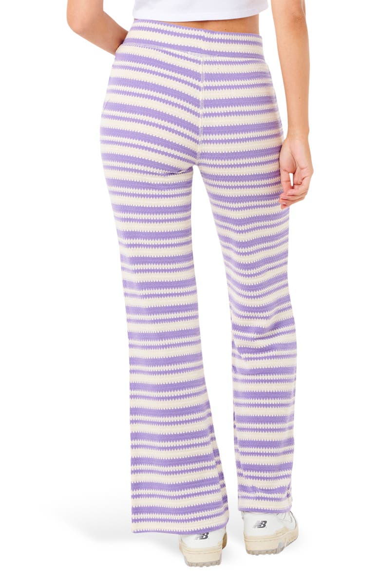 Rip Curl Bobbi Stripe Flare Leg Pants, Alternate, color, White/ Purple