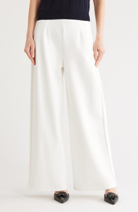 High Waist Wide Leg Ponte Pants