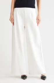French Connection High Waist Wide Leg Ponte Pants