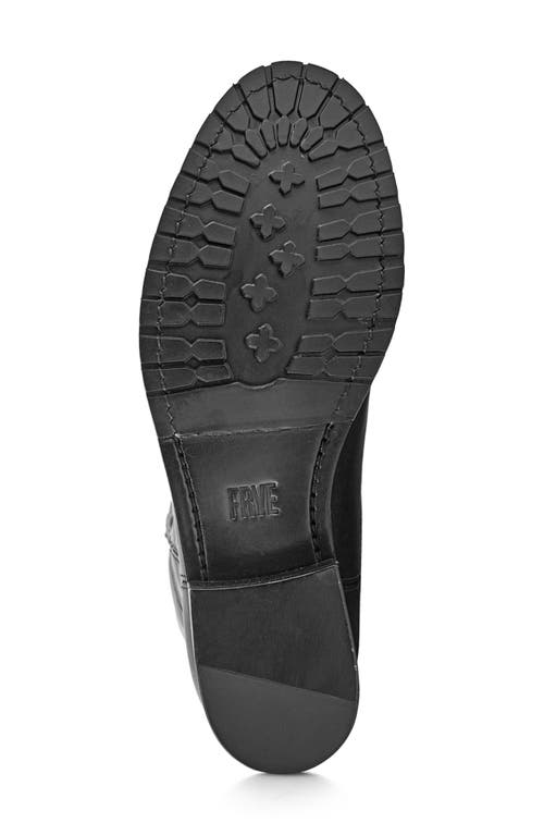 Frye Melissa Button Lug Double Sole Riding Boot In Black
