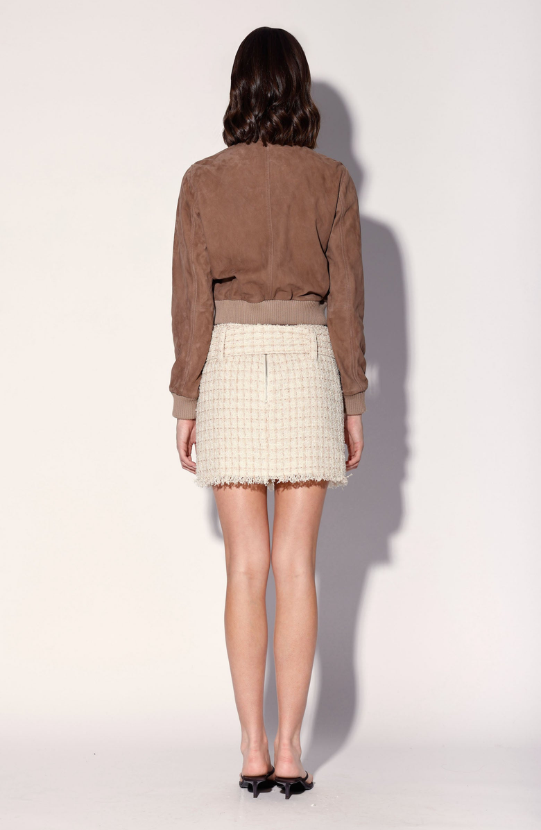 Walter Baker Katherine Jacket, Alternate, color, Brown Taupe Suede