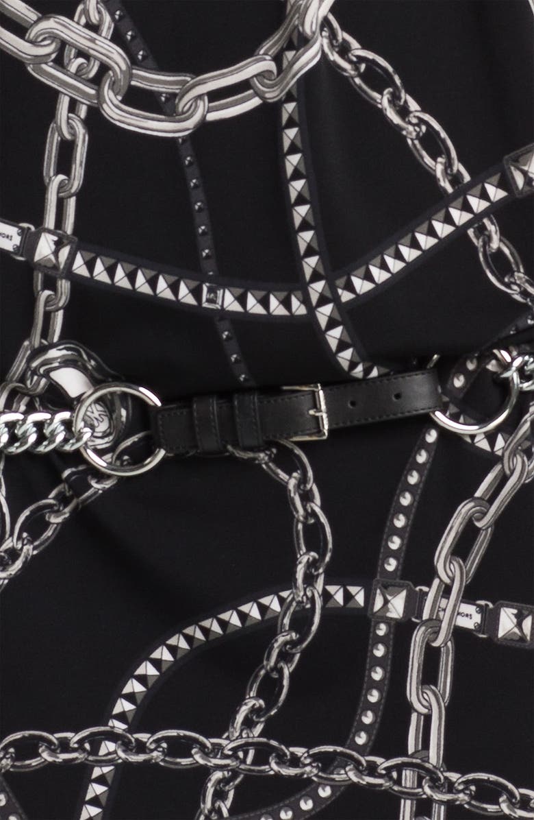 MICHAEL Michael Kors Cold Shoulder Chain Dress, Alternate, color,