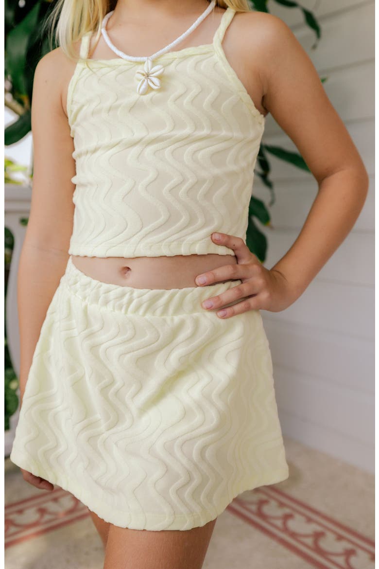 Yellow Wave Terry Tank Skort Set, Alternate, color, Yellow Wave