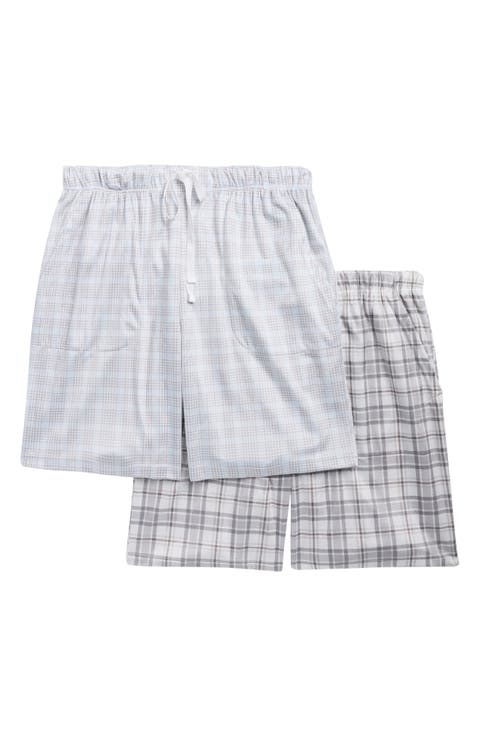 2-Pack Assorted Plaid Pajama Shorts