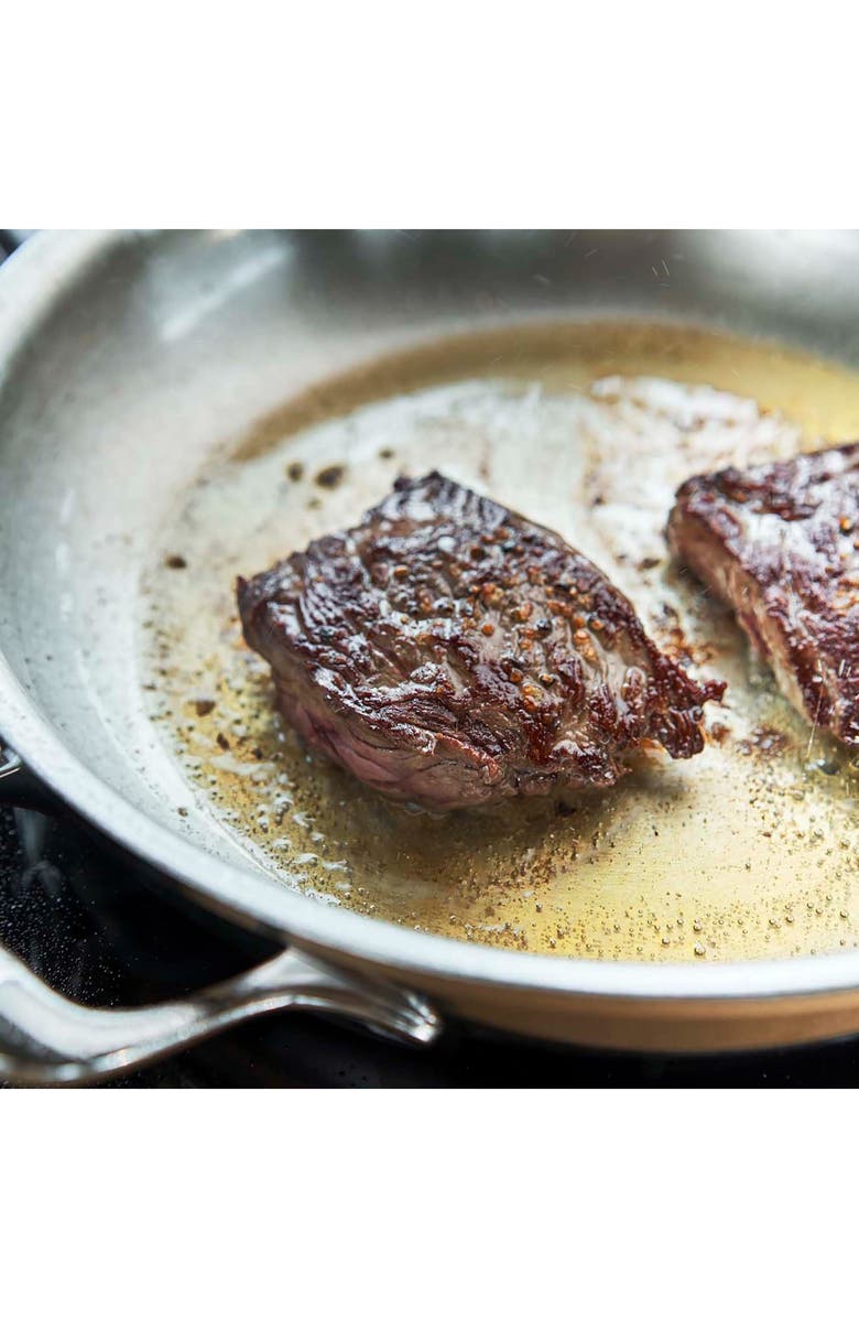 Demeyere Atlantis Proline 11-Inch Stainless Steel Fry Pan with Helper Handle, Alternate, color, Stainless Steel