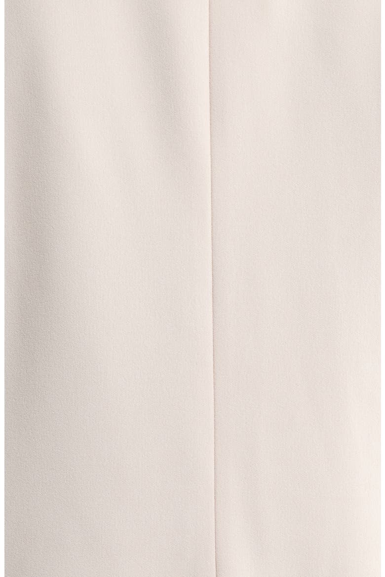 Framed Open Front Stretch Crepe Jacket, Alternate, color, PARCHMENT/ BLACK