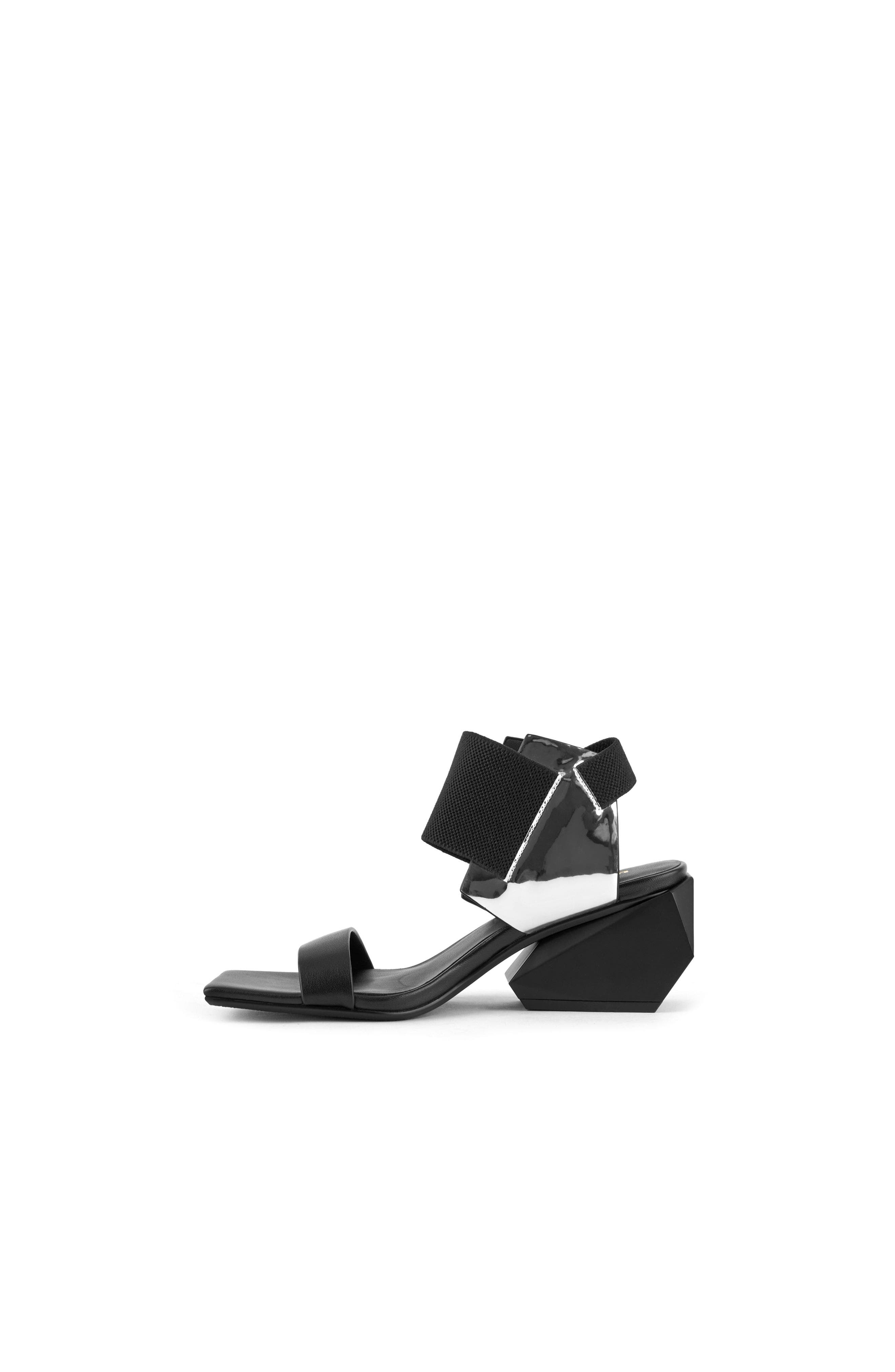 Ricky Sandal Mid, Alternate, color, Black + Silver