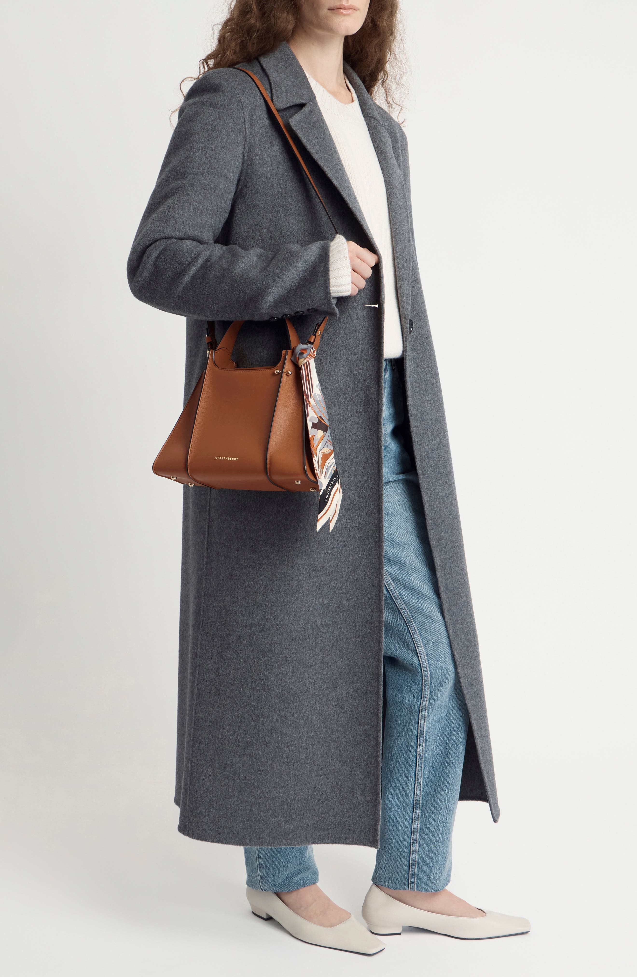 Arkshell Leather Top Handle Bag, Alternate, color, CHESTNUT