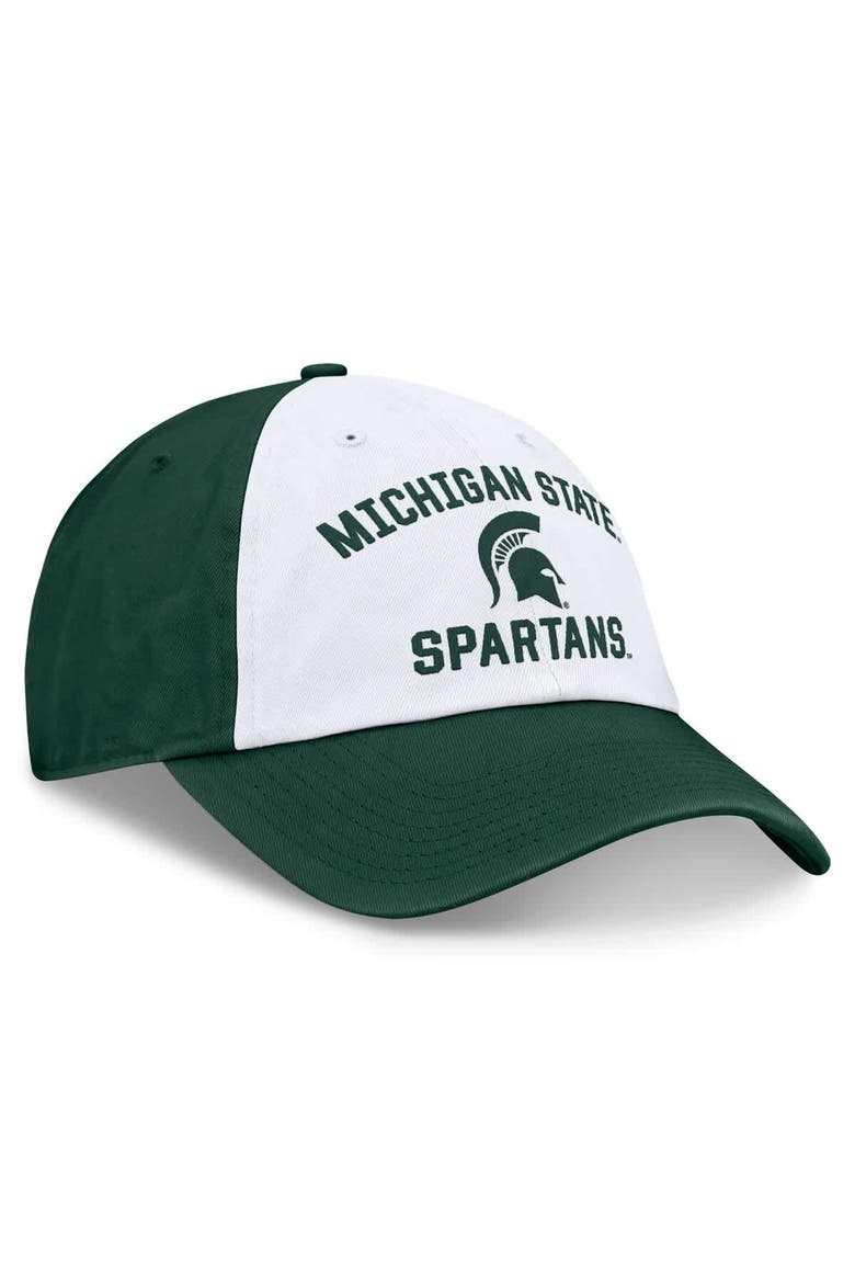 Men's Top of the World White/Green Michigan State Spartans Heritage Weston Adjustable Hat, Alternate, color, White