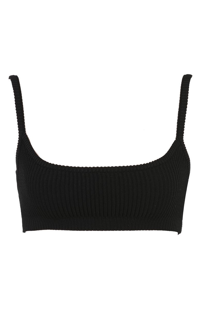 HOUSE OF CB Mischa Rib Bralette, Alternate, color, Black