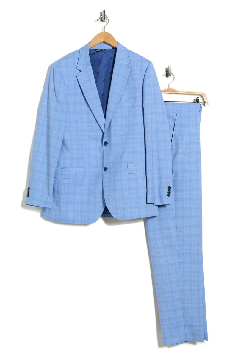 Nautica Light Blue Plaid Suit, Main, color, Lt. Blue Plaid