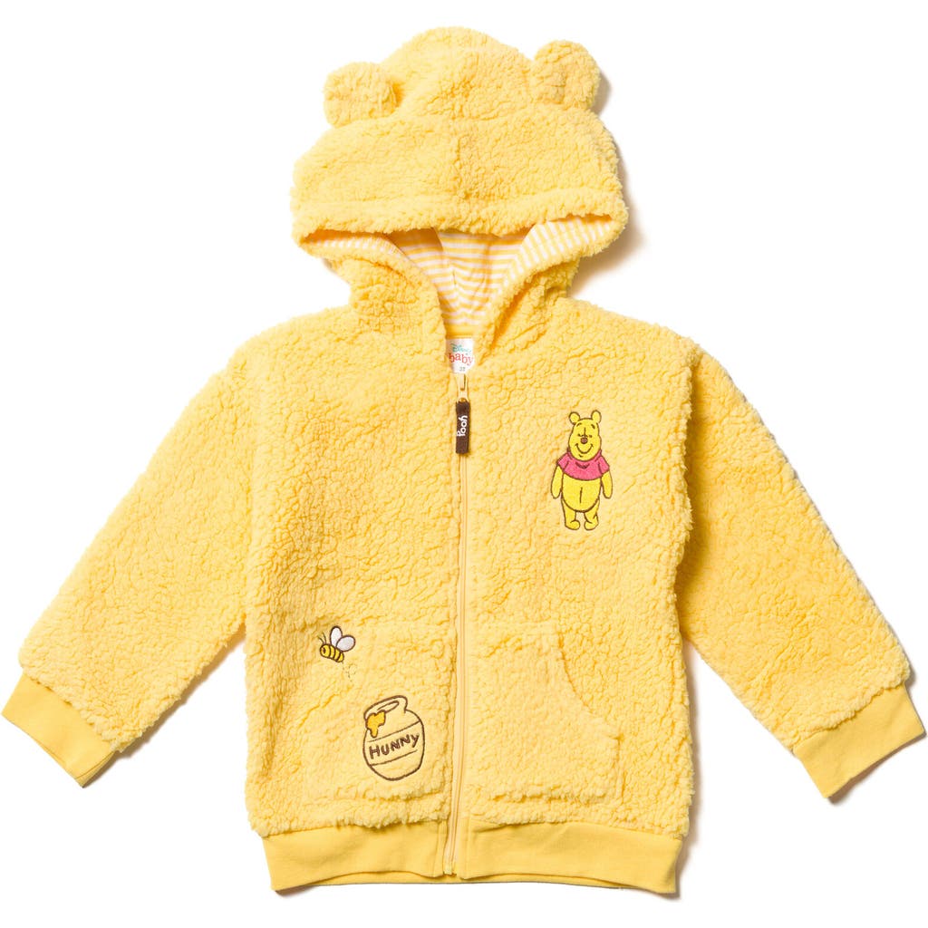 Disney Faux Shearling Hoodie In Yellow