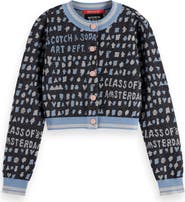 Scotch & Soda Kids' Jacquard Cardigan