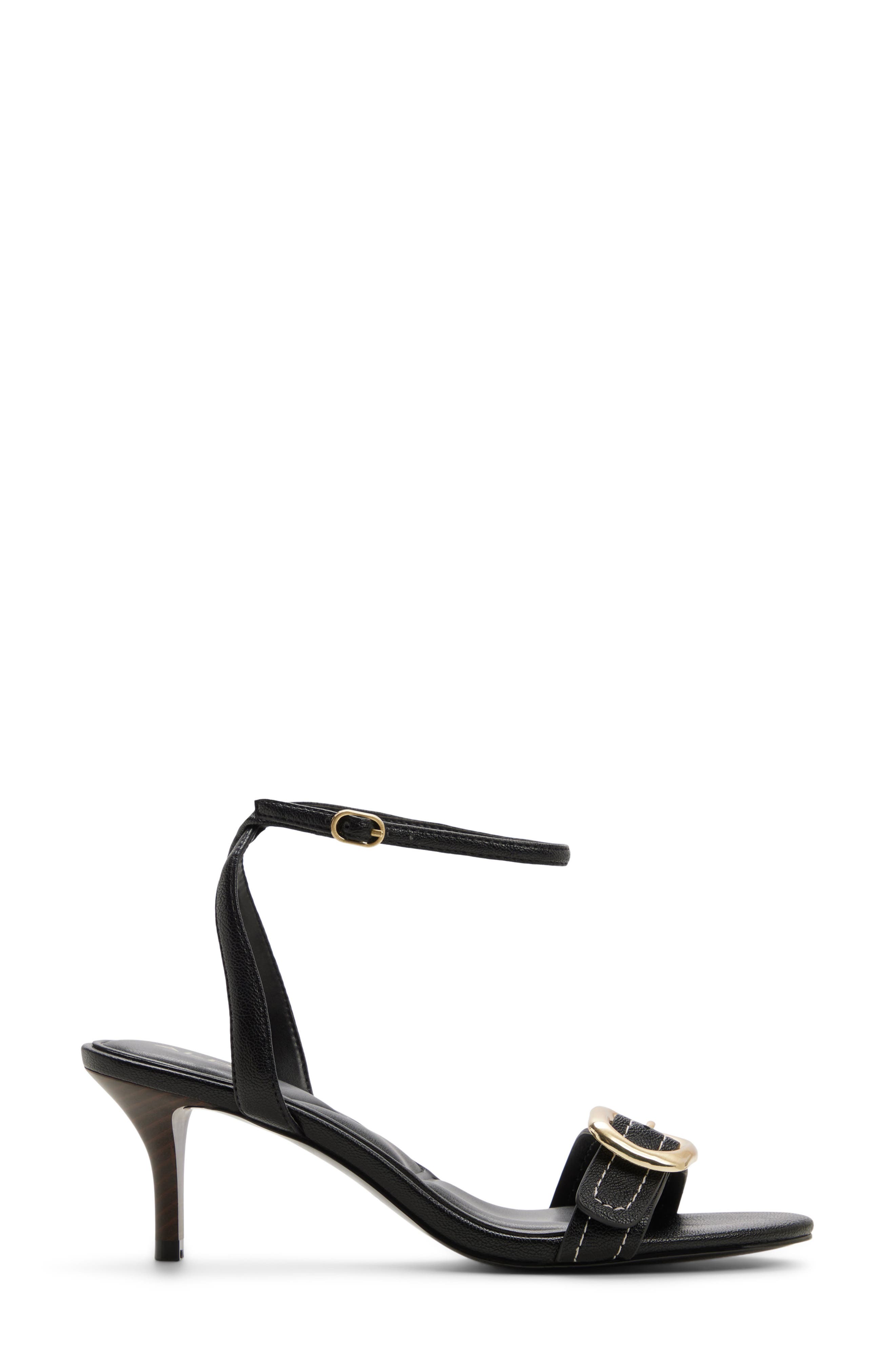 ALDO Emmarose Ankle Strap Sandal, Alternate, color, Black
