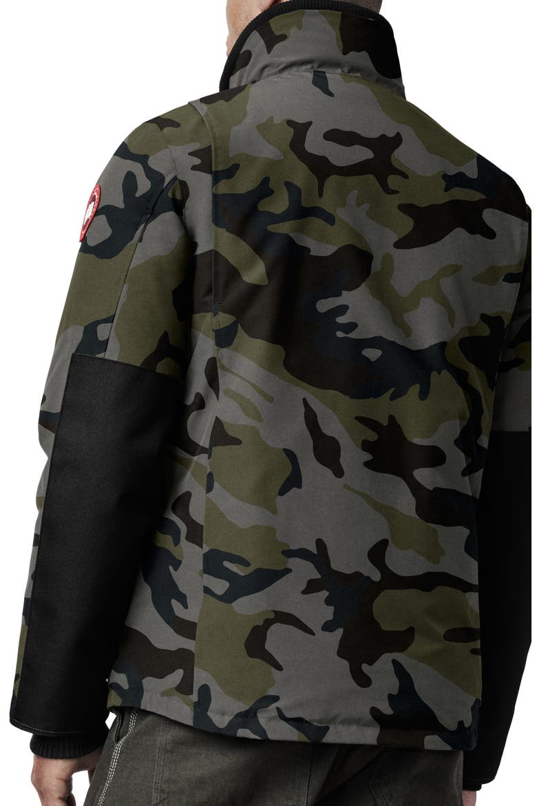 Forester Trim Fit 625 Fill Power Down Jacket, Alternate, color, CLASSIC CAMO COASTAL GREY