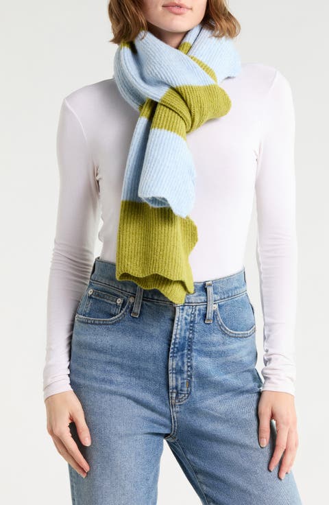 Striped Scalloped Scarf