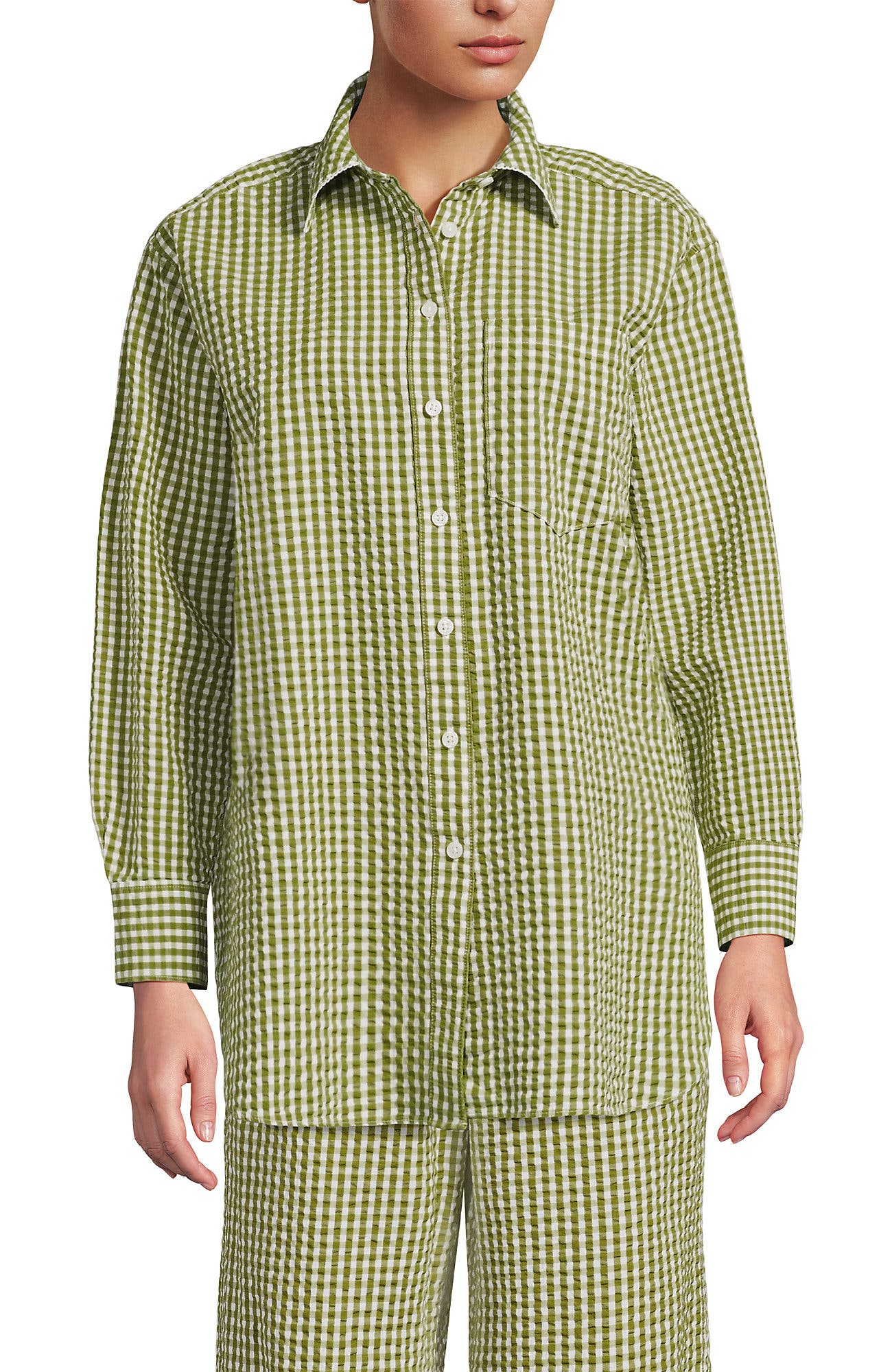 selected Vintage Lime Green Gingham