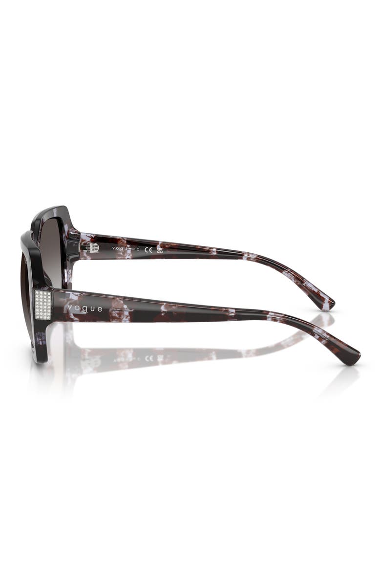 55mm Irregular Sunglasses, Alternate, color, PURPLE BLACK