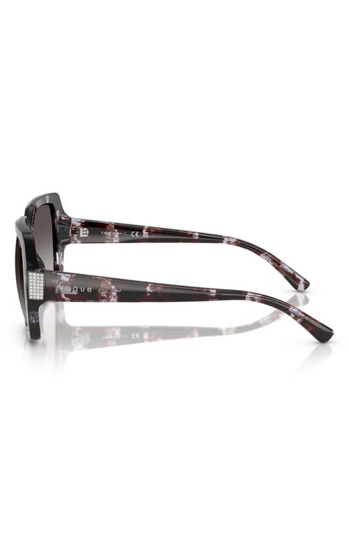 Vogue 55mm Irregular Sunglasses In Purple Black