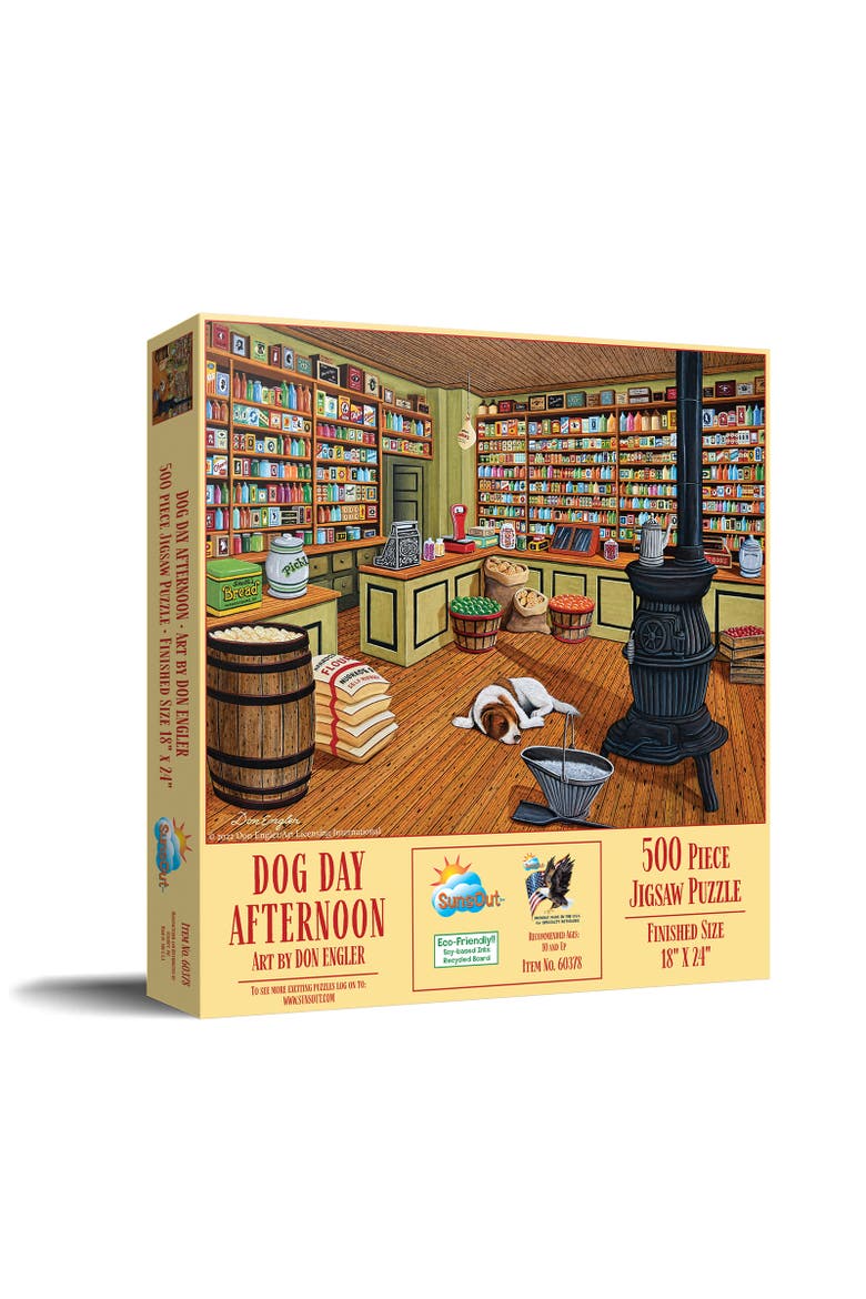 Dog Day Afternoon 500 piece Jigsaw Puzzle for Adults, Main, color, Multicolor