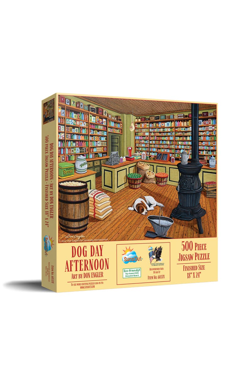 Sunsout Dog Day Afternoon 500 piece Jigsaw Puzzle for Adults, Main, color, Multicolor