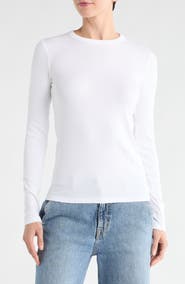 Nordstrom Everyday Stretch Pima Cotton Ribbed T-Shirt