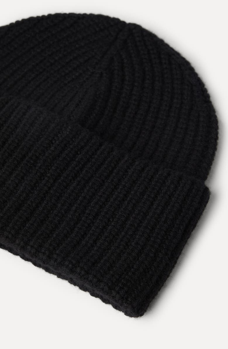 Brunello Cucinelli Cashmere rib knit beanie, Alternate, color, Black