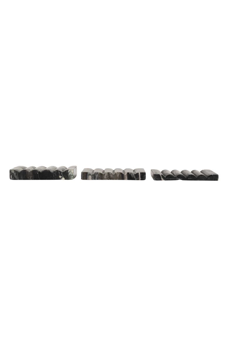 Storied Home Mélange Marble Soap Dish, Black and Beige, Alternate, color, Beige