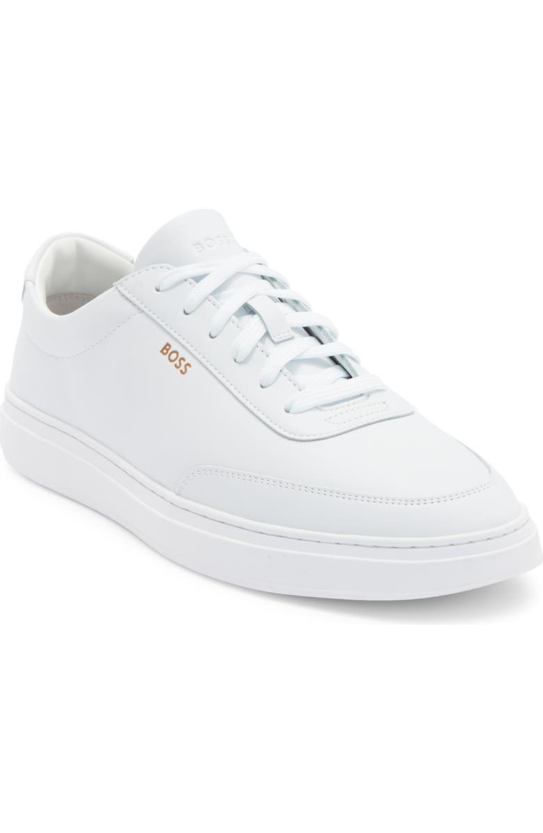 BOSS Kieran Tenn Low Top Sneaker, Main, color, White