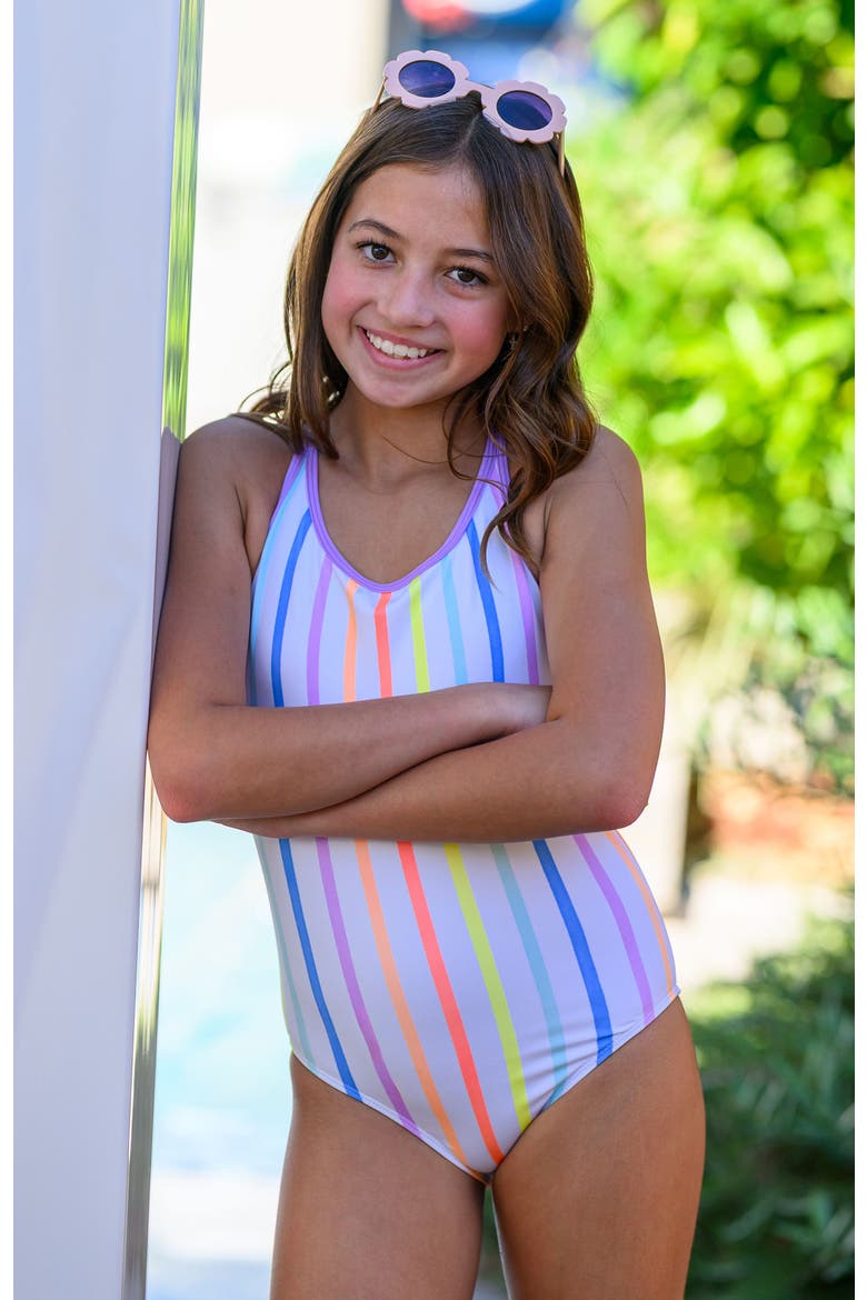 Candy Stripes Strappy One Piece Swimsuit, Alternate, color, Candy Stripes