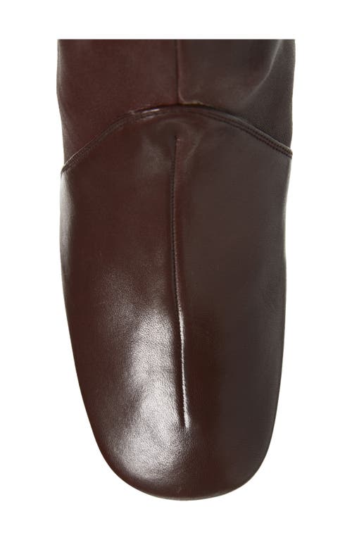 Miu Miu Buckle Strap Knee High Boot In Brown