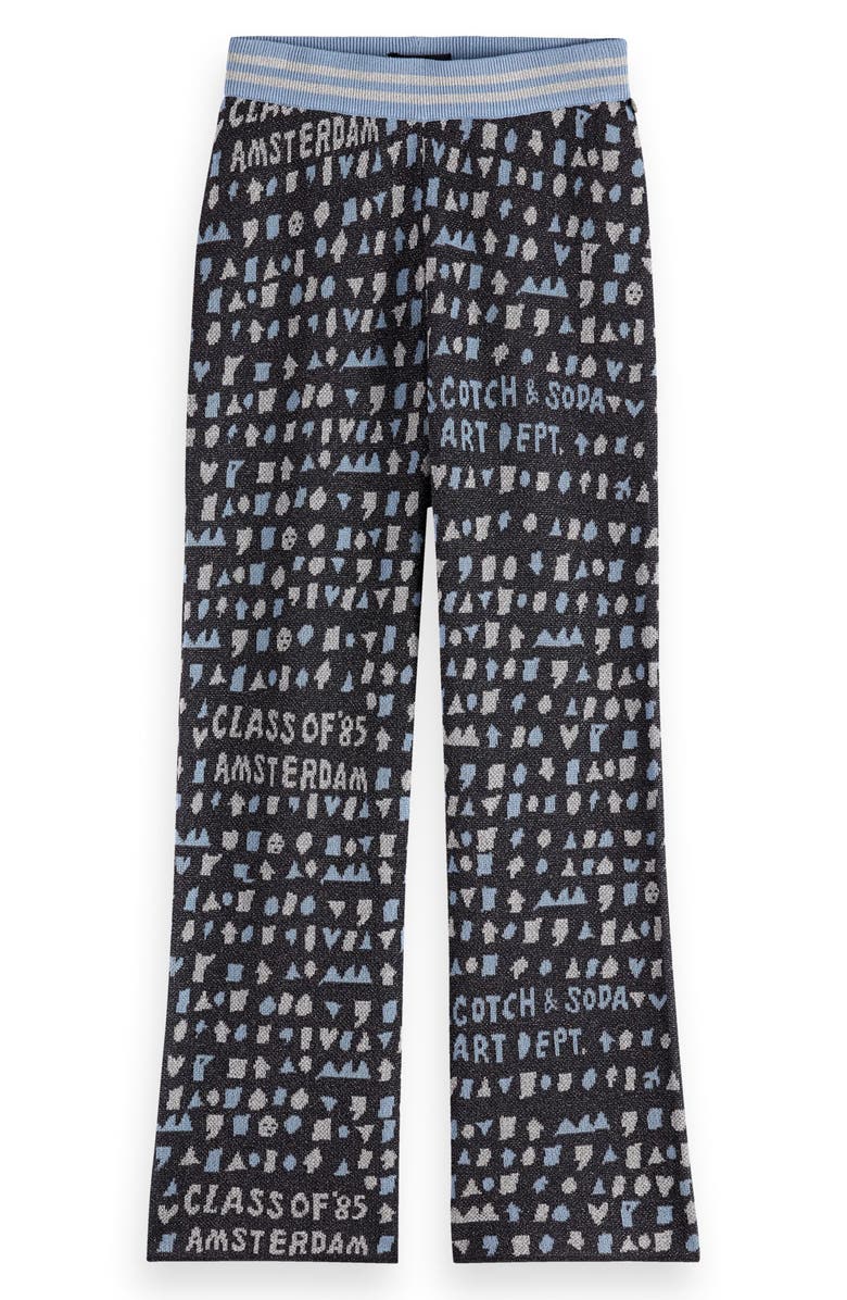 Scotch & Soda Kids' Jacquard Sweatpants, Main, color, Charcoal Art