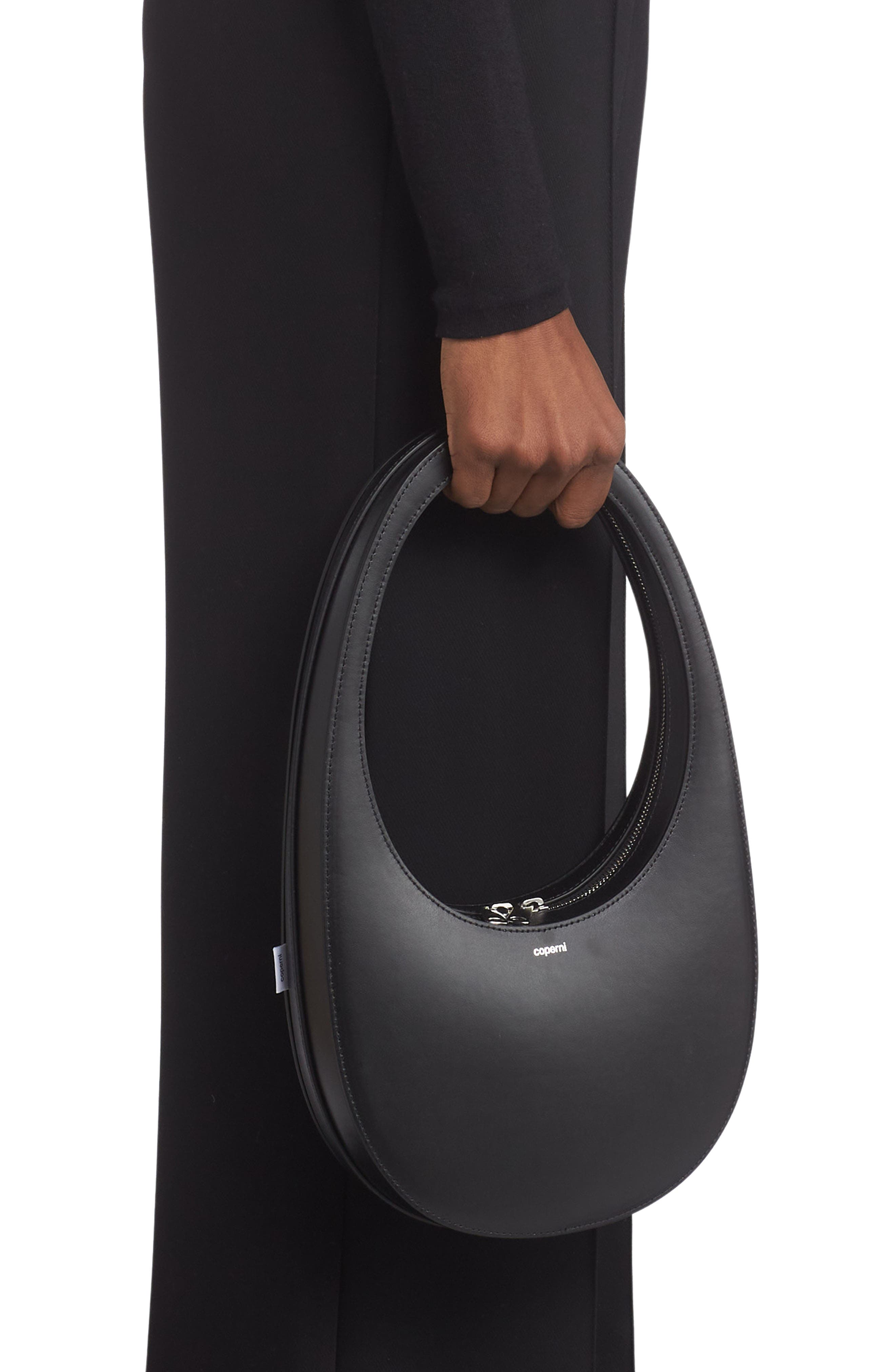 Coperni Swipe Leather Top Handle Bag, Alternate, color, Black/ Black