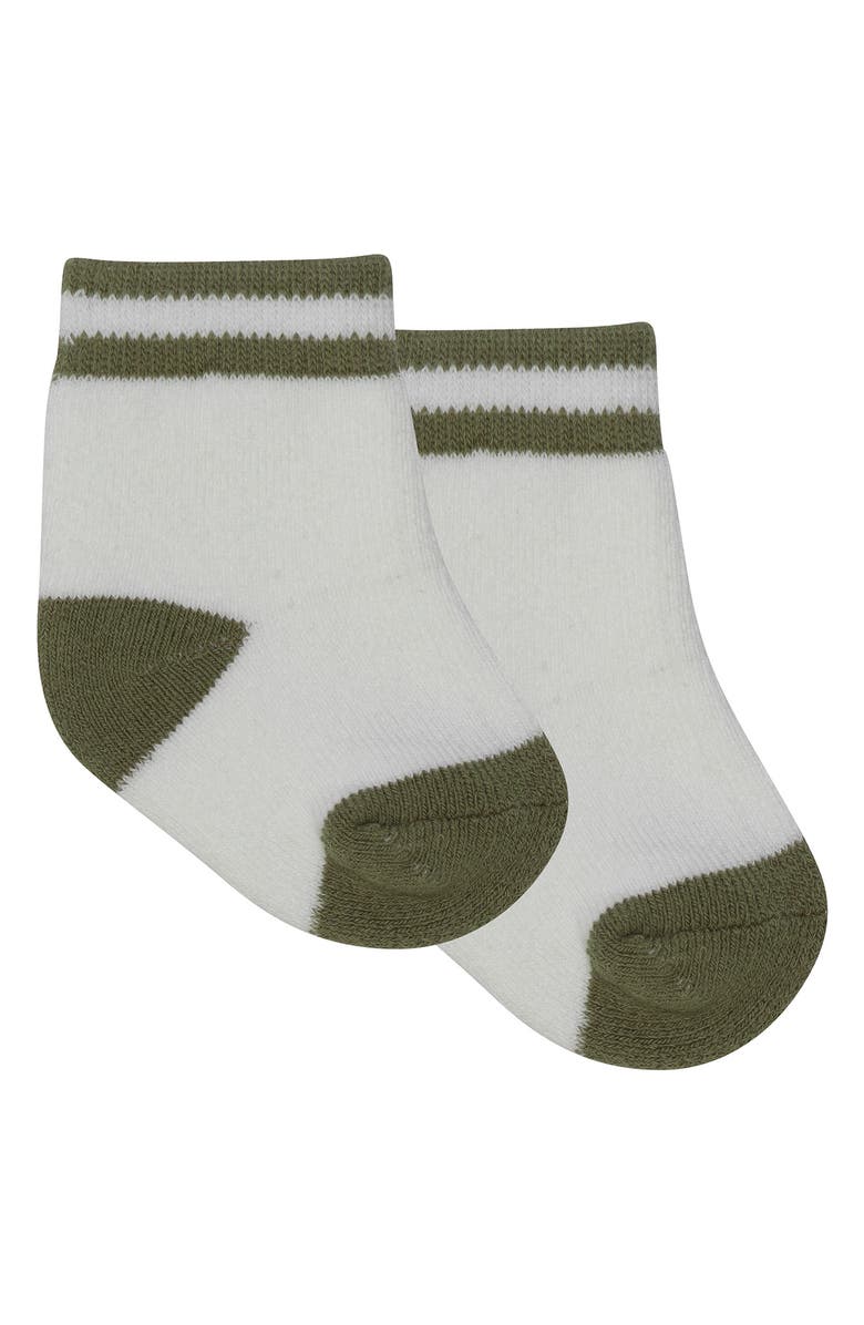 PL Baby by Petit Lem Dinosaur 3-Piece Sweatshirt, Joggers & Socks Set, Alternate, color, Shark