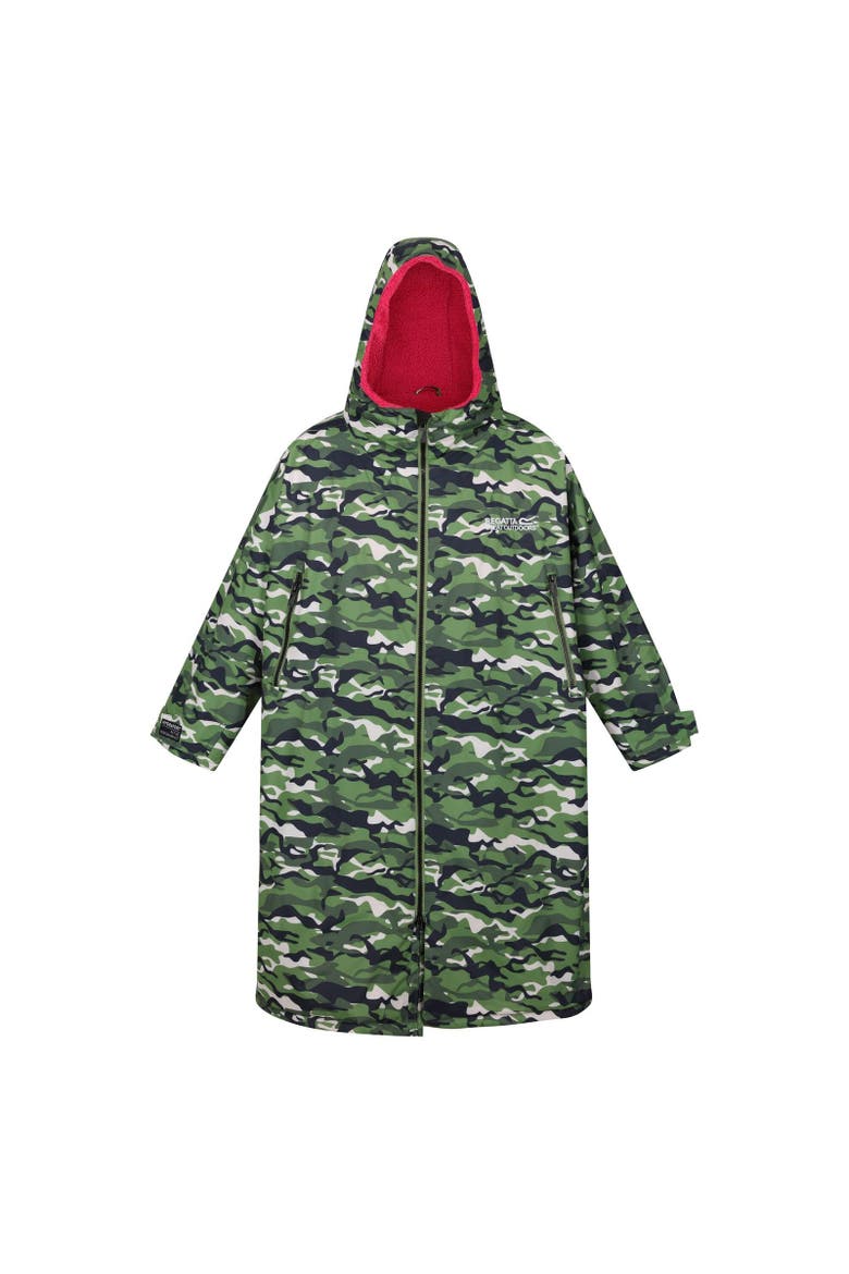 Gender Inclusive Camouflage Oversized Changing Robe, Main, color, Cactus Green