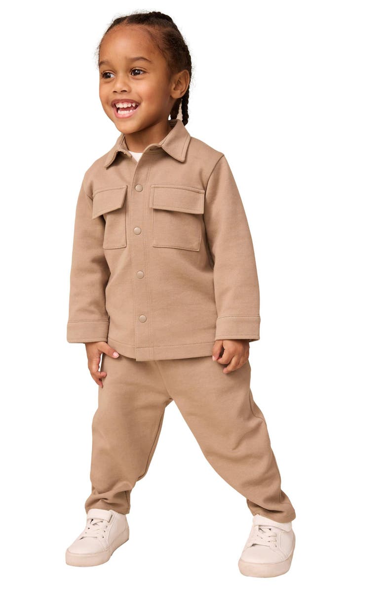 NEXT Kids' Long Sleeve T-Shirt, Shirt Jacket & Pants Set, Alternate, color, Tan